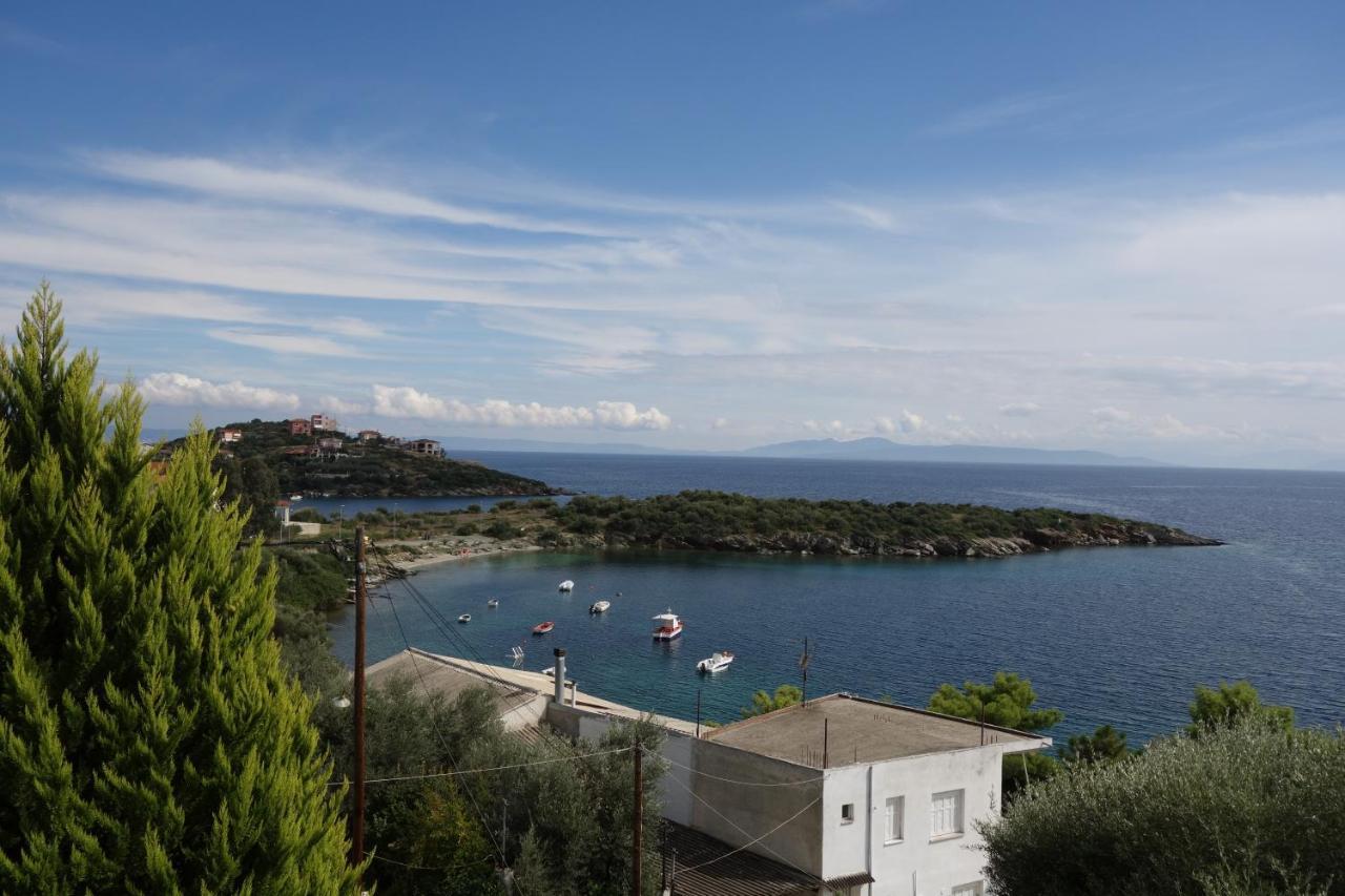 Beach Front House With View Marathos  Exteriör bild